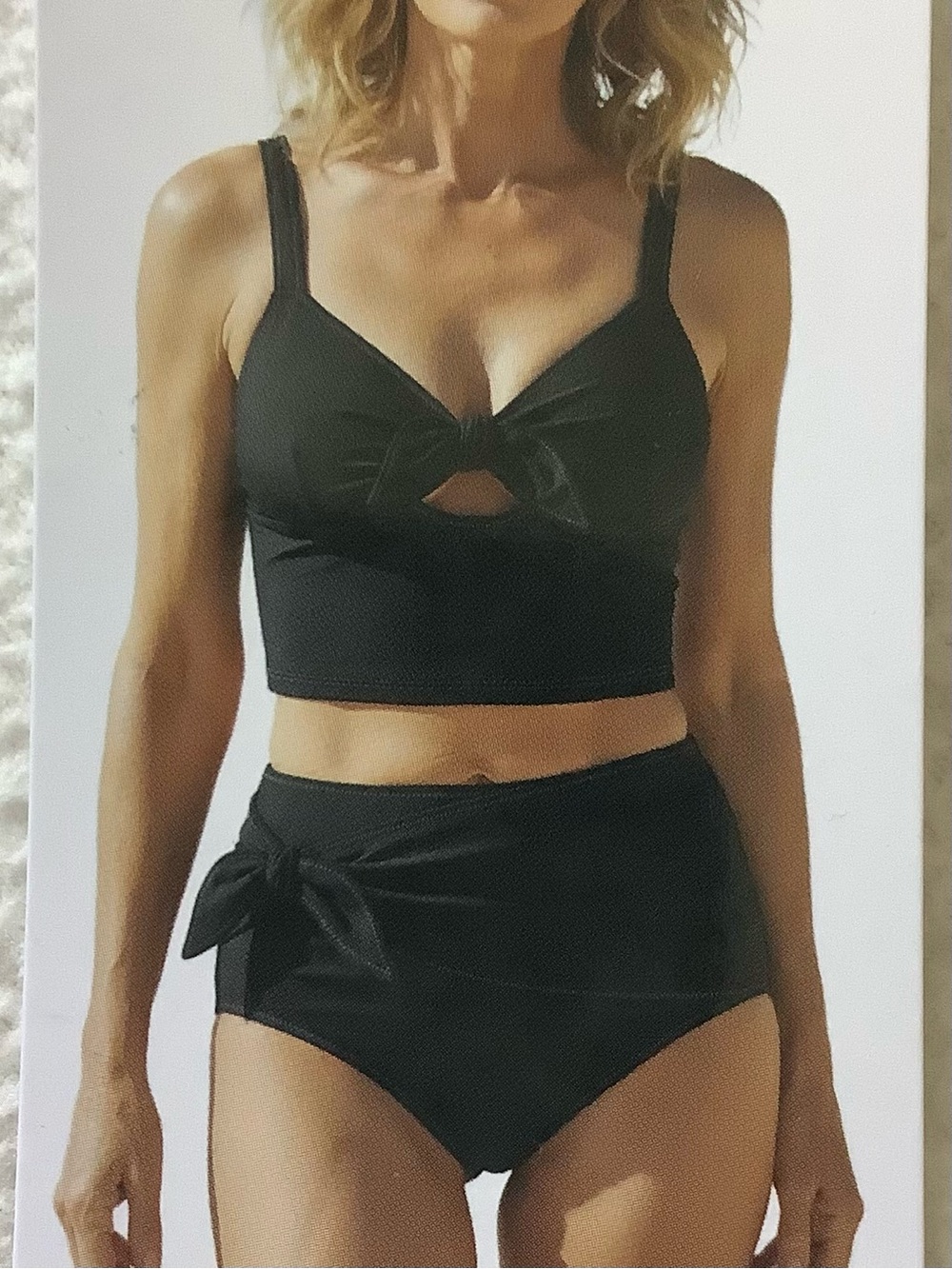NEW Tahari  Black Two-Piece High-Waist Bikini Set , Women’s Size XL